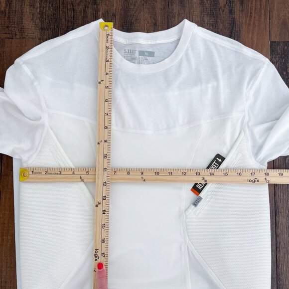 5.11 Cams Short Sleeve Base Layer Shirt Carry Conceal Padded 41222 Size XL White - Picture 14 of 16